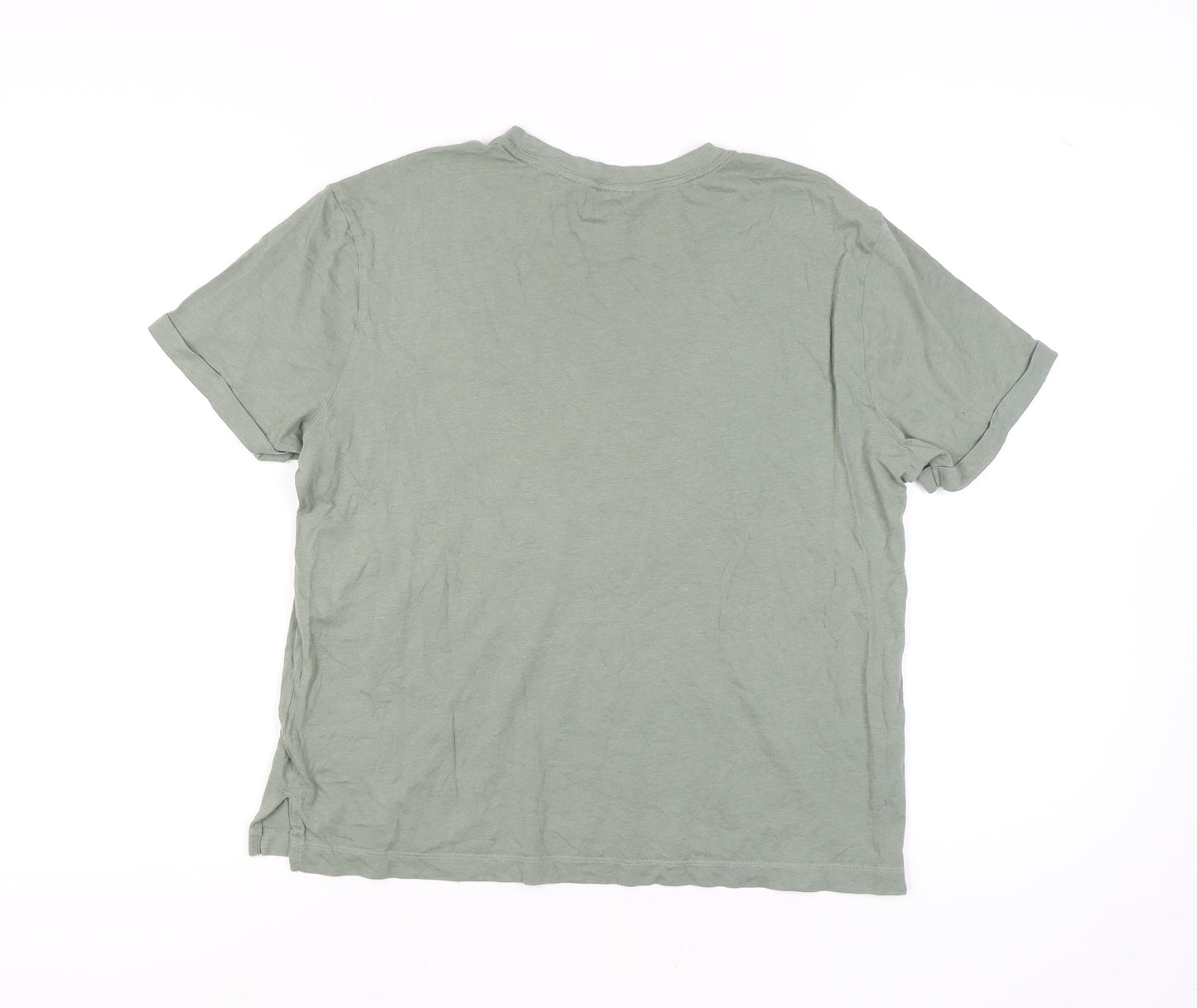 Marks and Spencer Women's Green Sequin T-Shirt Size 12