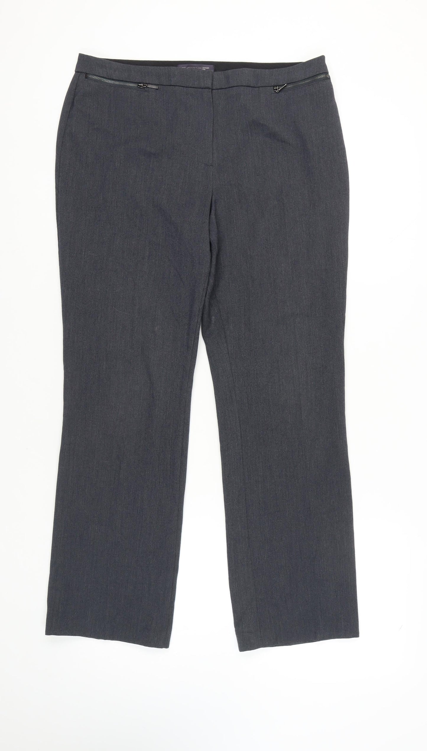 Marks and Spencer Women's Blue Dress Pants - Size 14
