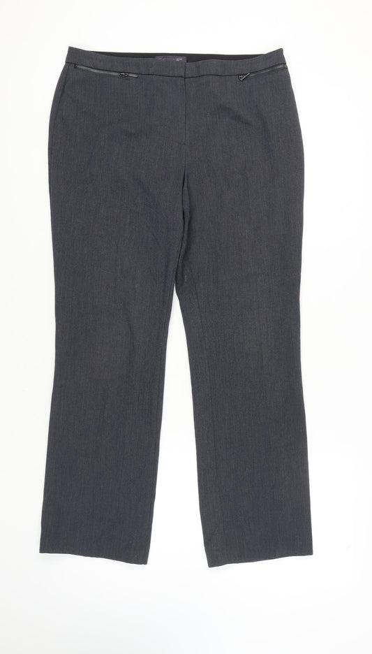 Marks and Spencer Women's Blue Dress Pants - Size 14