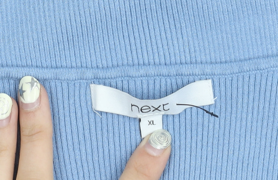 Next Women's Blue XL Knit V-Neck Tank Top