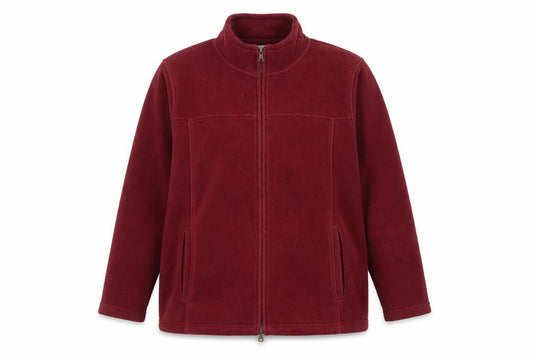 EWM Women's Red Fleece Jacket Size 14 Full Zip