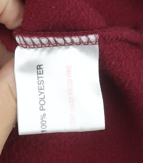 EWM Women's Red Fleece Jacket Size 14 Full Zip