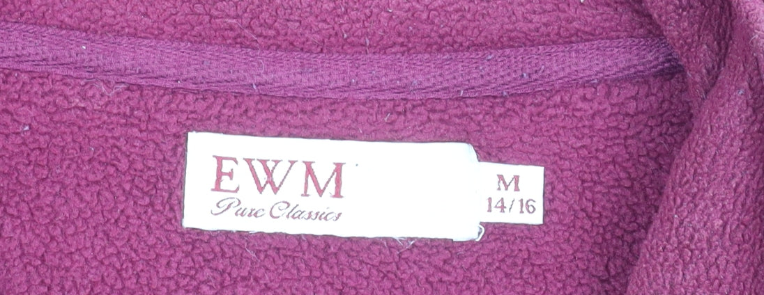 EWM Women's Red Fleece Jacket Size 14 Full Zip