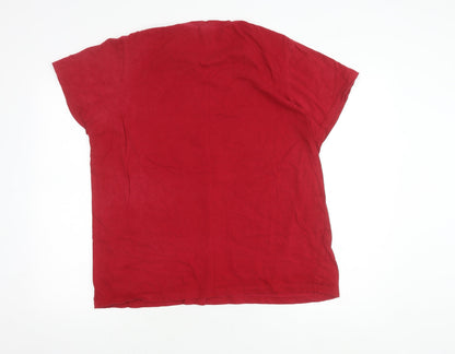 Back view of Lee Cooper Men's Red Graphic Print XL T-Shirt