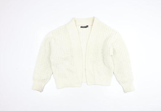 Brave Soul Women's Ivory Open Front Cardigan XS Chunky Knit