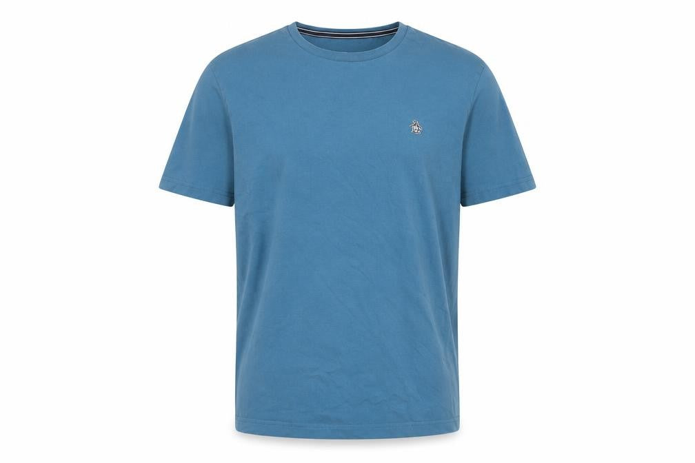 Original Penguin Men's Blue Cotton Crew Neck T-Shirt L