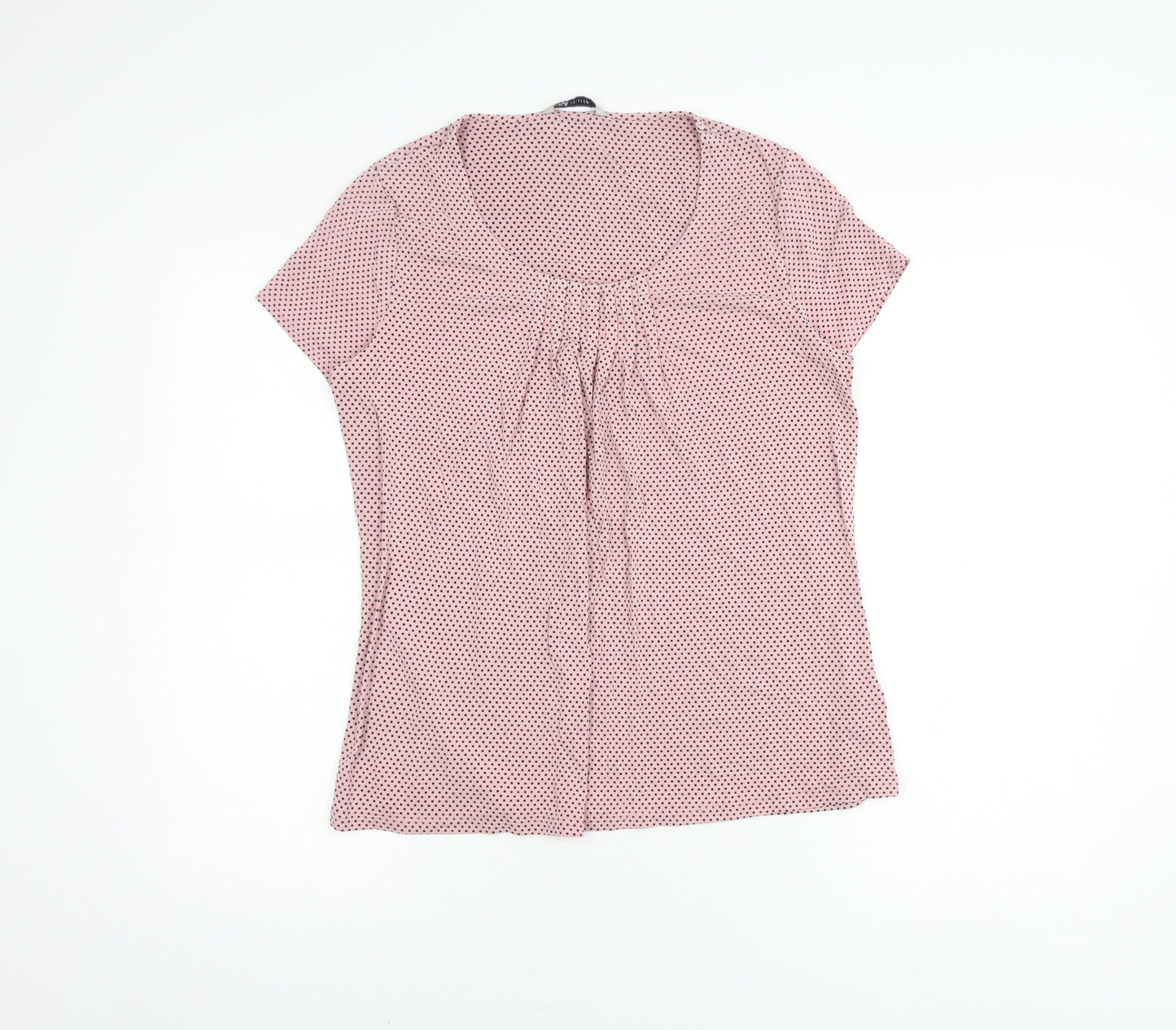 Marks and Spencer Women's Pink Polka Dot Top Size 12