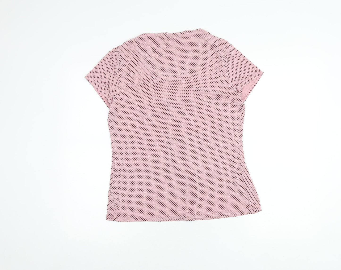 Marks and Spencer Women's Pink Polka Dot Top Size 12
