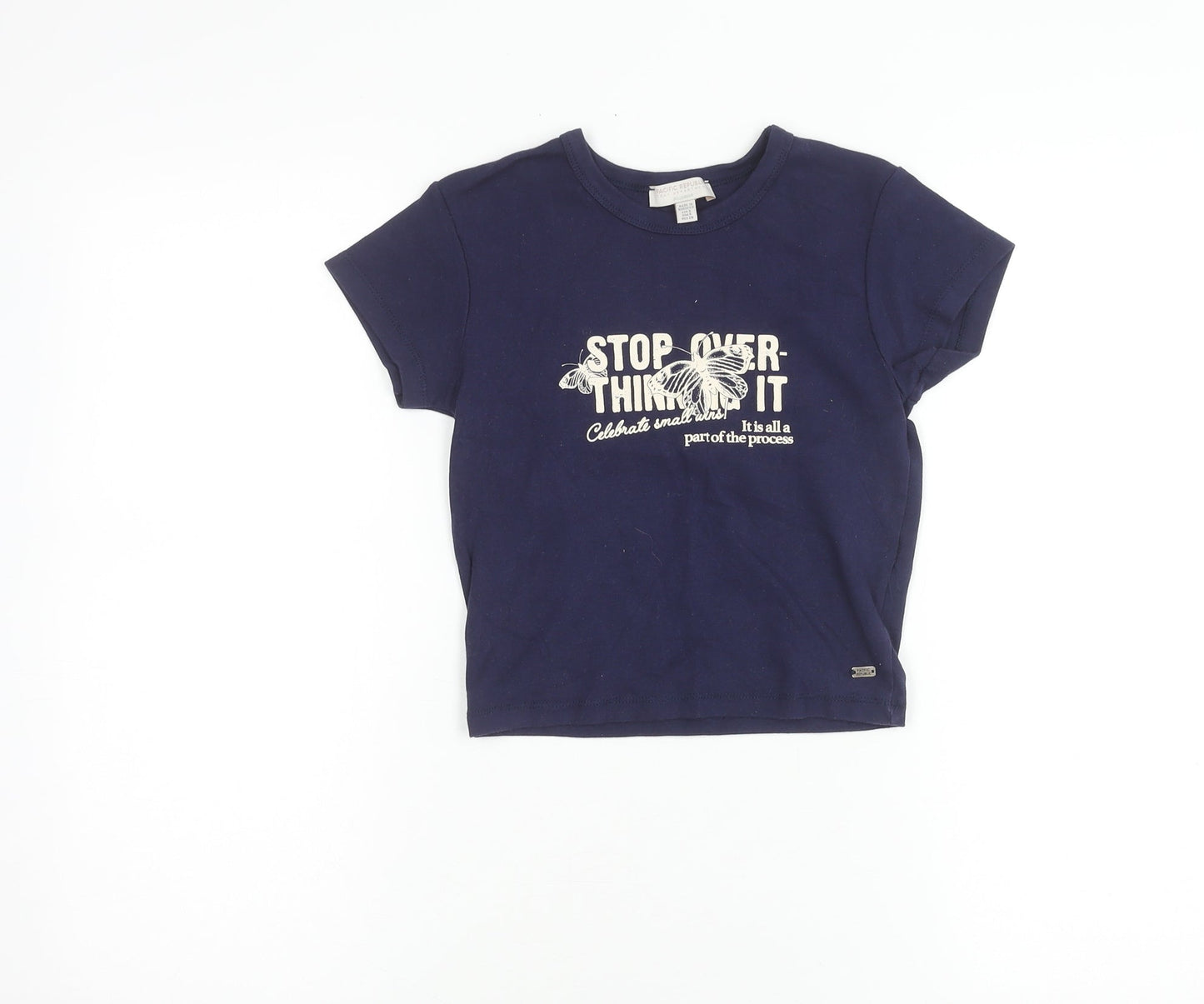 Pacific Republic Teens Blue Cotton T-Shirt, Size 10, Casual