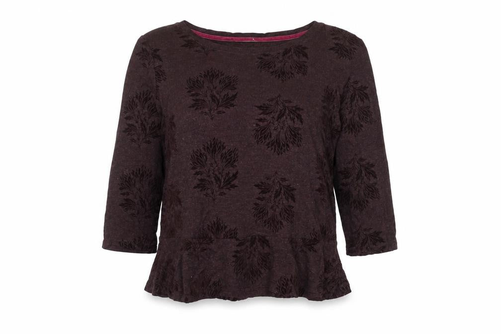 White Stuff Women's Red Top, Size 10, 3/4 Sleeve, Viscose