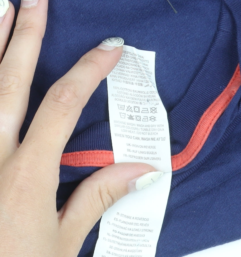 Boden Girls Blue T-Shirt, Crew Neck, Size 13-14 Years