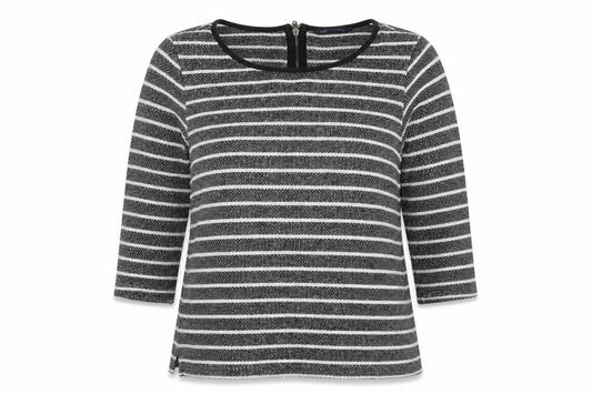 Marks and Spencer Women's Black Striped Top UK 14