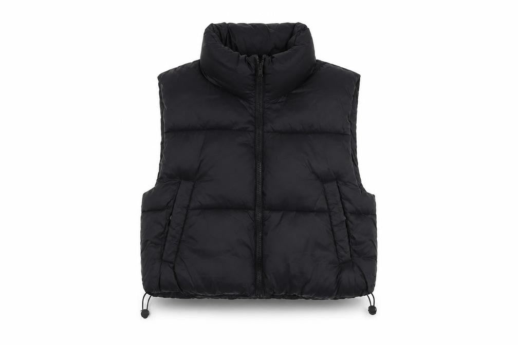 Pull&Bear Women's Black S Puffer Waistcoat