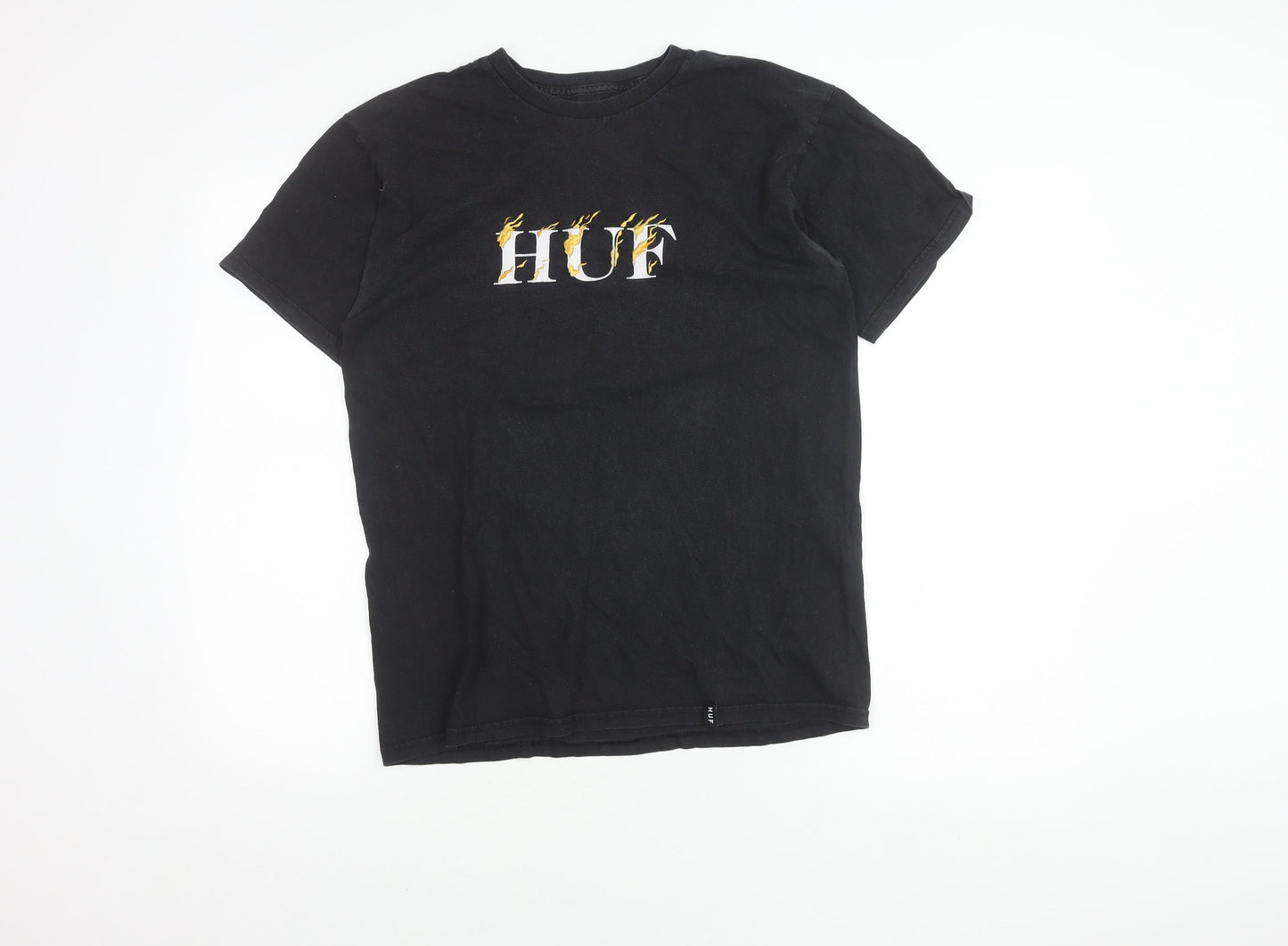 HUF Men's Black Logo T-Shirt M