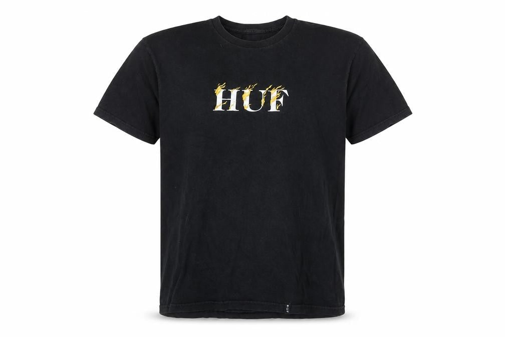 HUF Men's Black Logo T-Shirt M