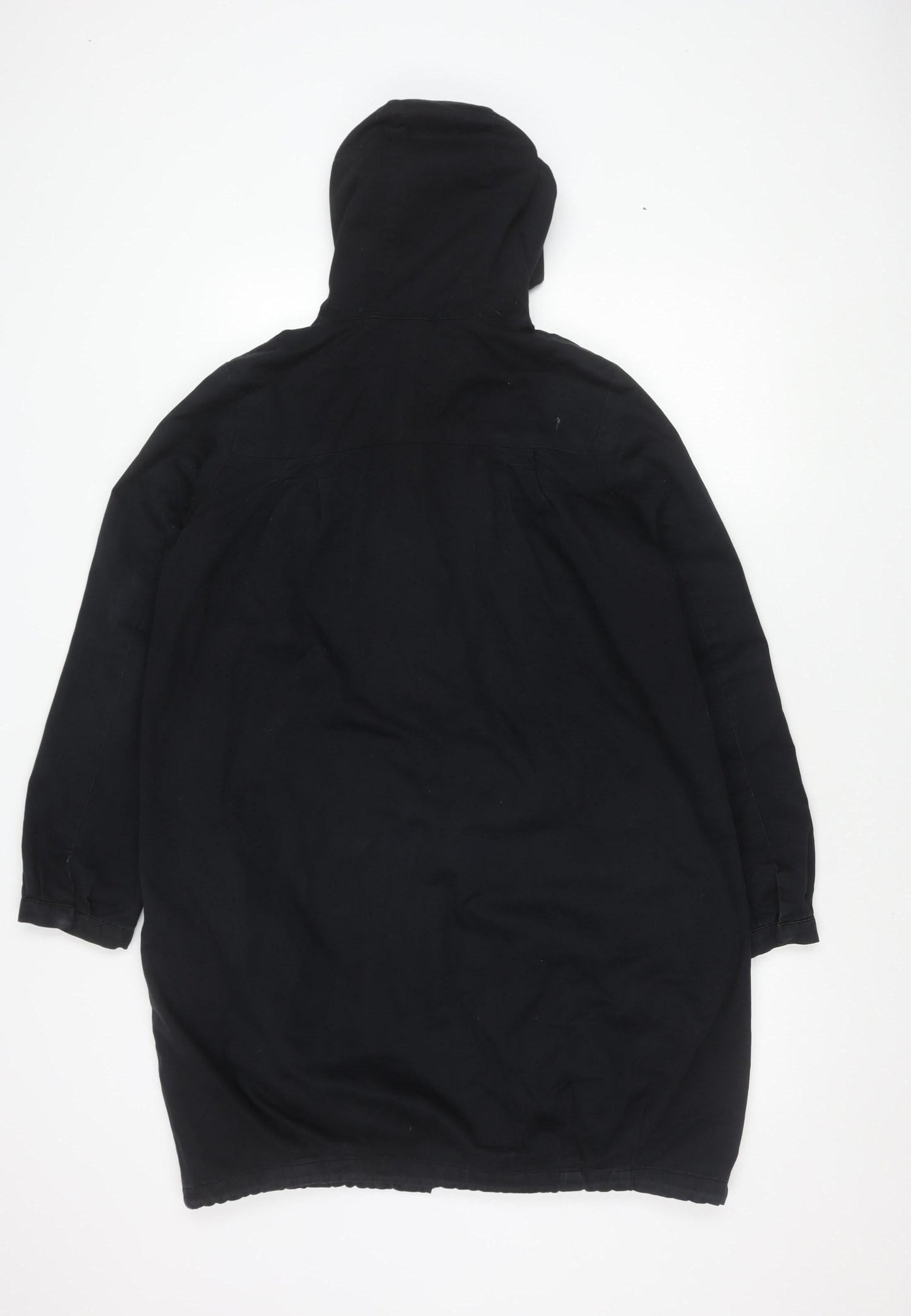 Organic & Cotton Women's Black Organic Hooded Jacket Size 12