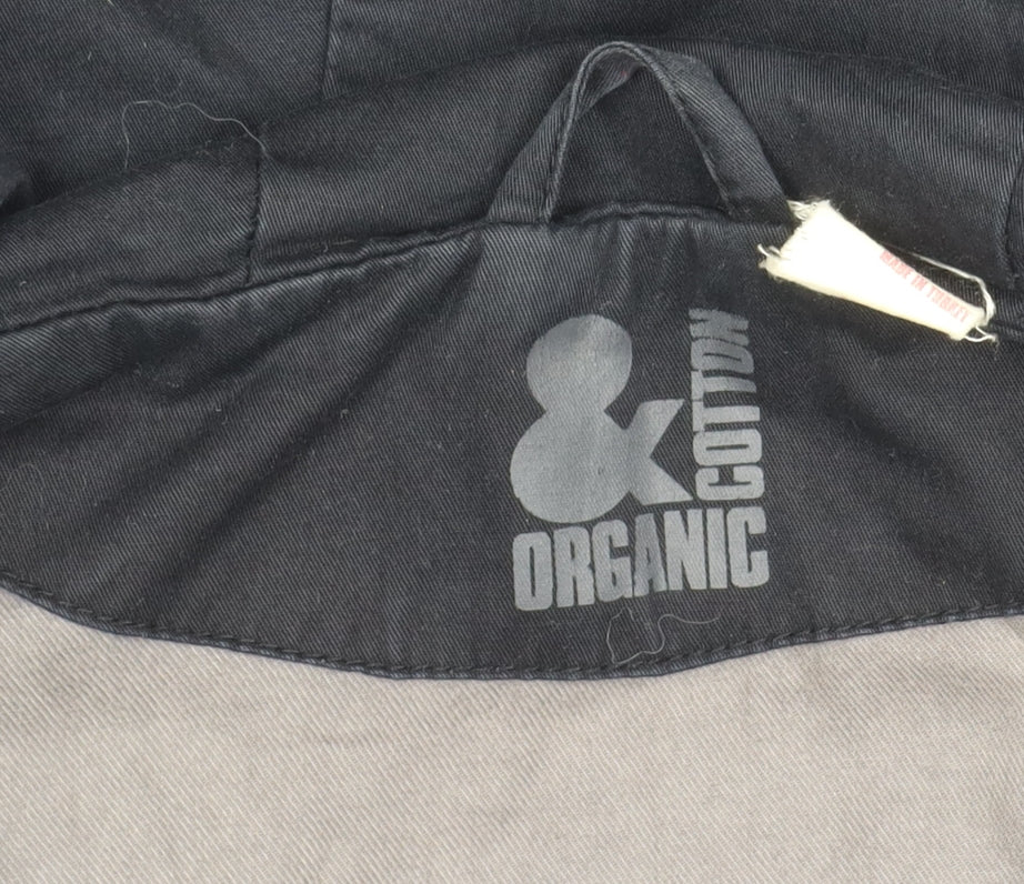 Organic & Cotton Women's Black Organic Hooded Jacket Size 12