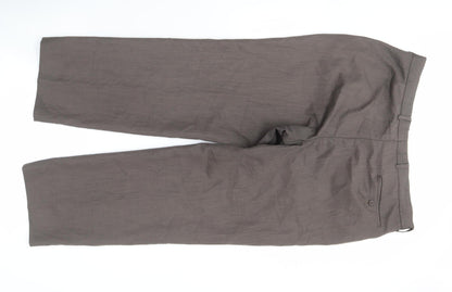 Greenwoods Men's Brown Straight Trousers 34W