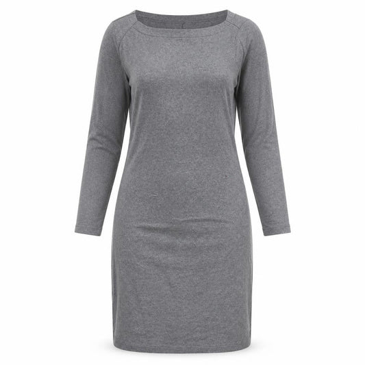 Gap Women's Grey Midi Sheath Dress, Size M, Long Sleeve