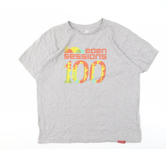 Eden Project Men's XL Grey Music Graphic T-Shirt