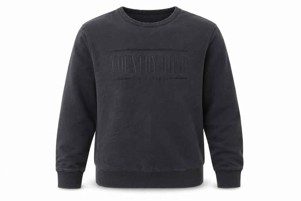 Country Road Men's Black Pullover Sweatshirt M