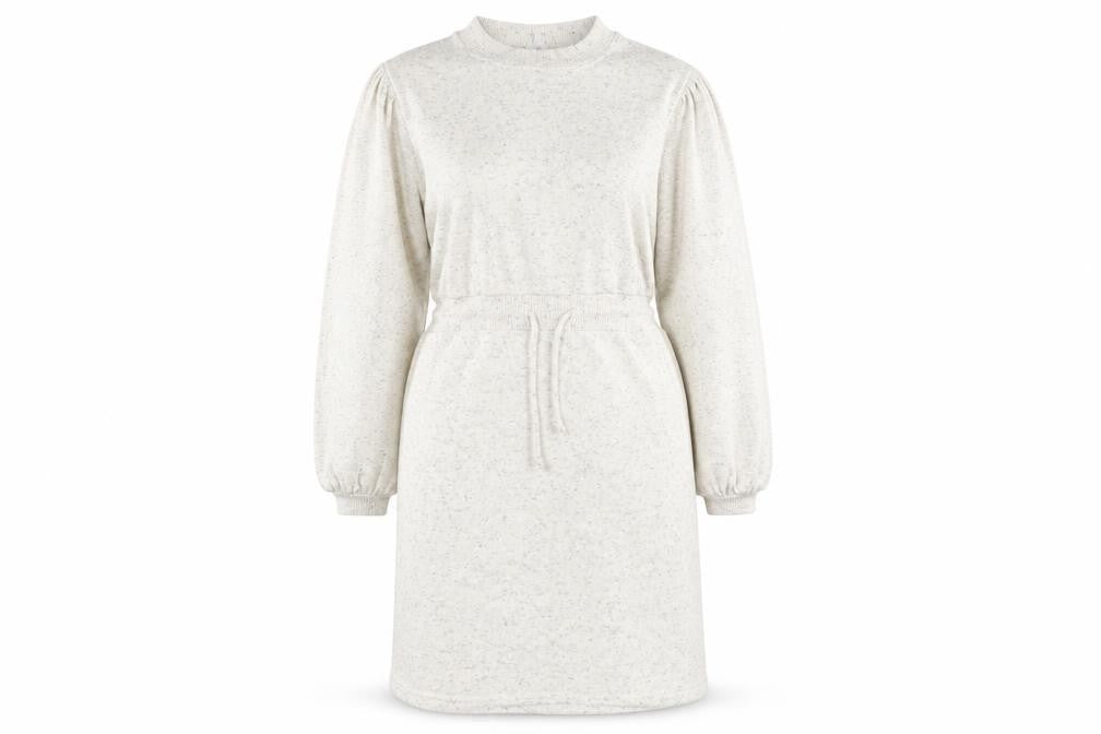 Topshop Women's Grey Jersey Dress with Balloon Sleeves