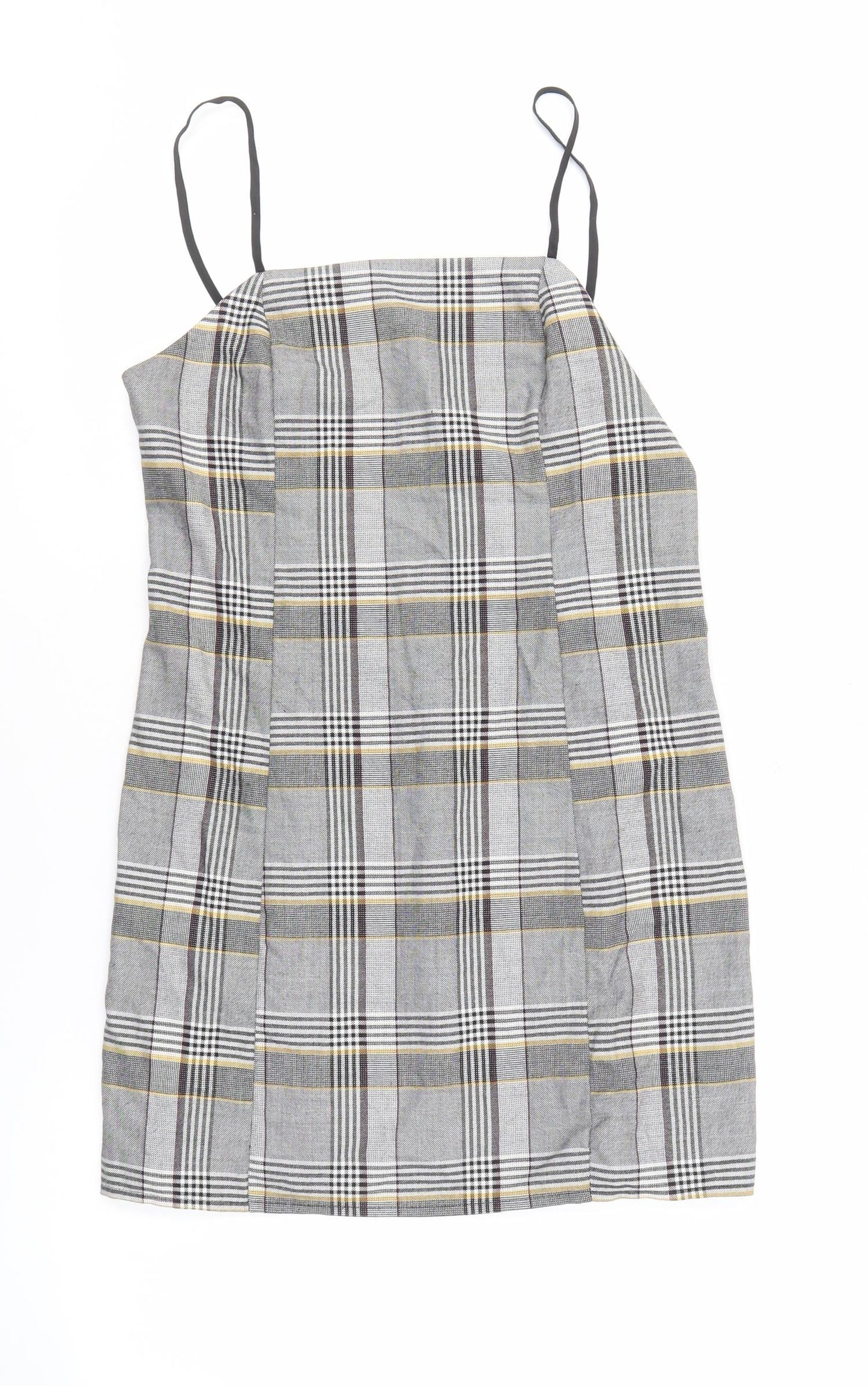 Urban Outfitters Women's Grey Check Slip Dress S
