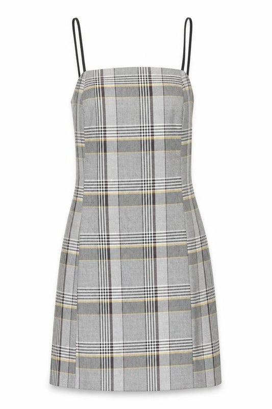 Urban Outfitters Women's Grey Check Slip Dress S