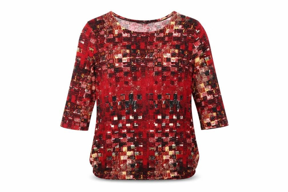 Klass Women's Multicoloured Geometric Pullover, M