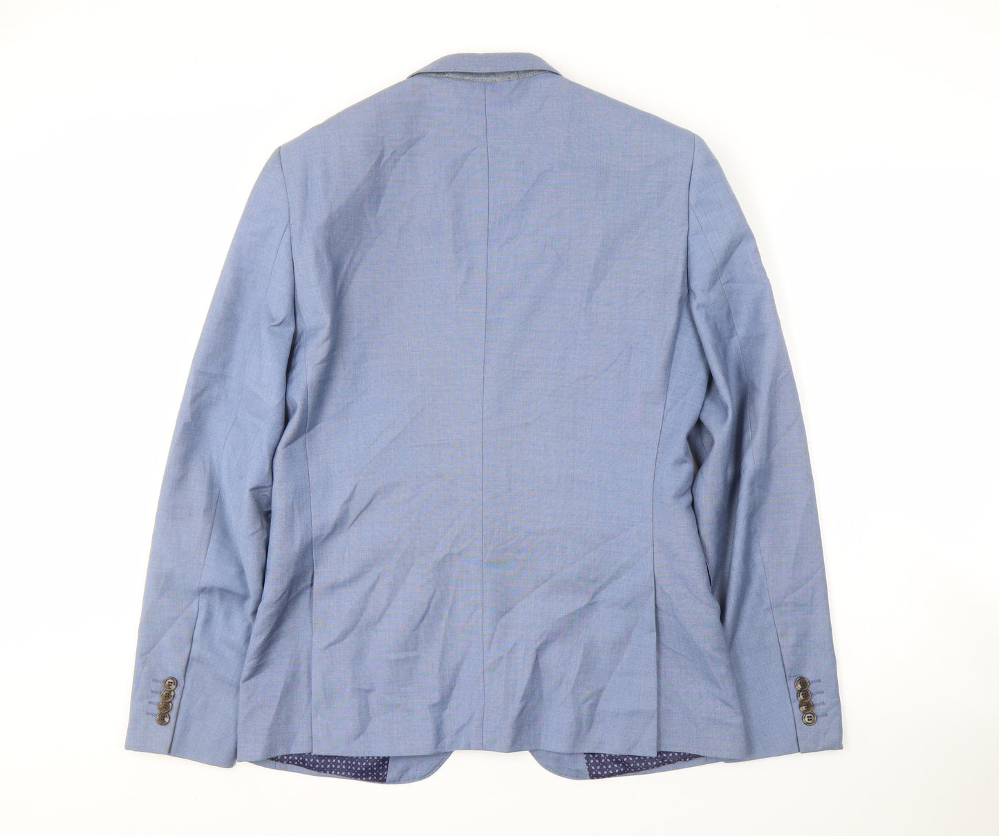 Burton Menswear London Blue Blazer Men 38 Slim Fit