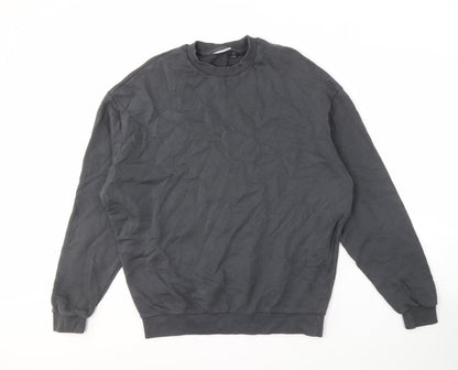 Additional front view of ASOS DESIGN Black Men's Sweatshirt S Pullover