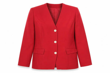 Eastex Women's Red Suit Jacket Size 16 Single-Breasted