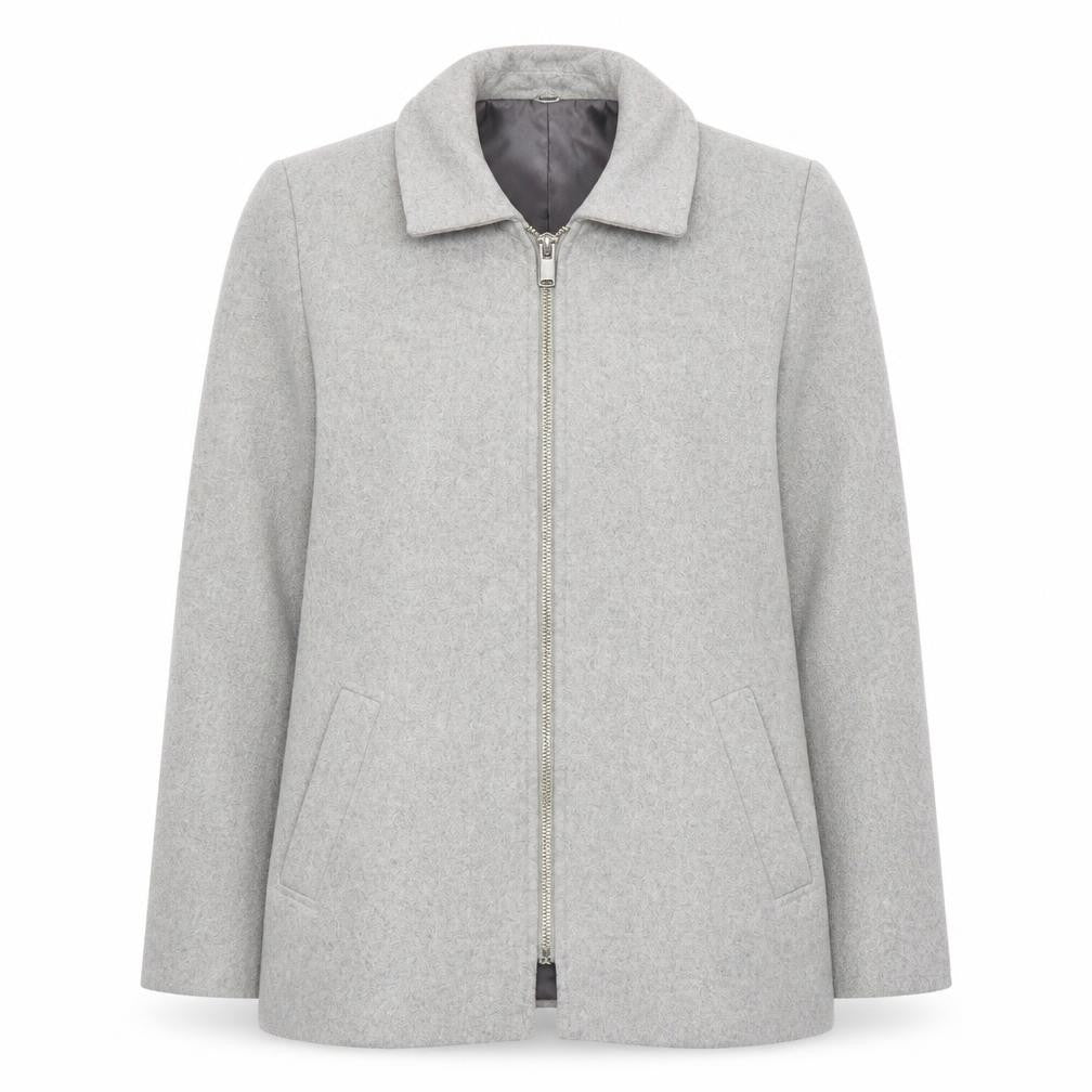 River Island Women's Grey Wool Coat, Size 8, Classic Style