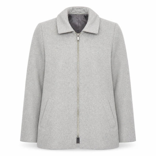 River Island Women's Grey Wool Coat, Size 8, Classic Style