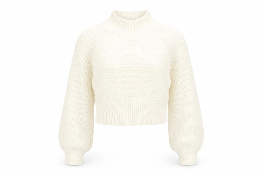 Pink Vanilla Women's Ivory Knit Pullover Jumper S