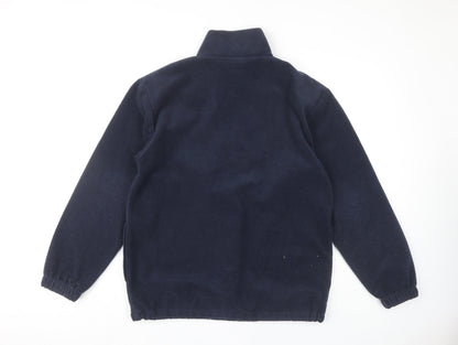 G&G Womens Blue Fleece 1/2 Zip Sweatshirt, M