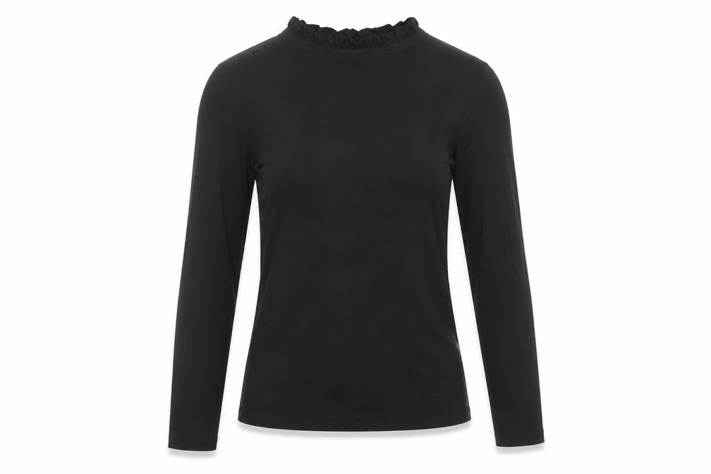 Oasis Women's Black XS Mock Neck Top