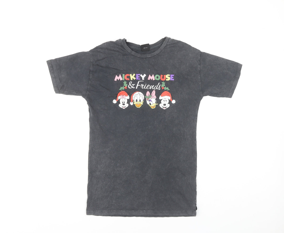 Disney Girls Black Mickey Mouse T-Shirt 5-6 Years