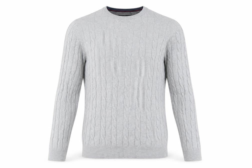 Blue Harbour Men's Grey Cable-Knit Pullover Jumper S