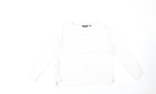 Regatta Women's White Lightweight Zip Sweatshirt Size 8