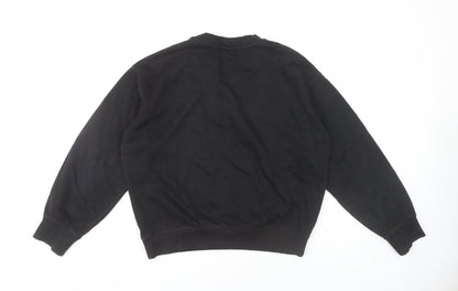 H&M Womens Black XS Pullover Graphic Sweatshirt City Style