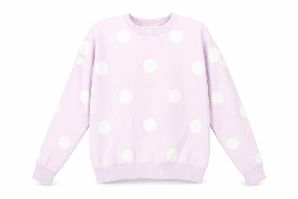 New Look Women's Pink Polka Dot Pullover Jumper S