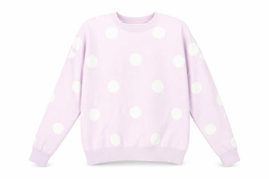 New Look Women's Pink Polka Dot Pullover Jumper S