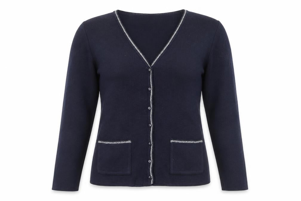 BHS Women's Blue Cardigan Size 12 V-Neck Knit