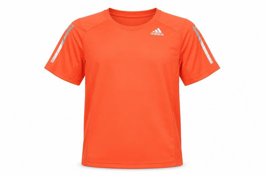 Front view of adidas Men's Orange T-Shirt, S, Gym & Training Wear