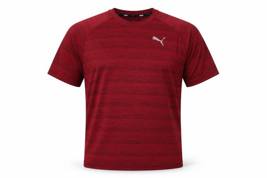 Front view of Puma Men's Red Gym & Training T-Shirt, size S