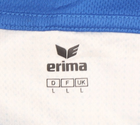 Erima Men's Blue Running T-Shirt - Size L, Breathable