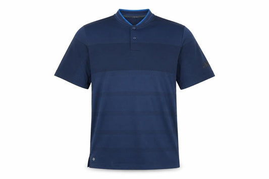 Front view of Adidas Men's Blue Polo Shirt S Lightweight Recycled
