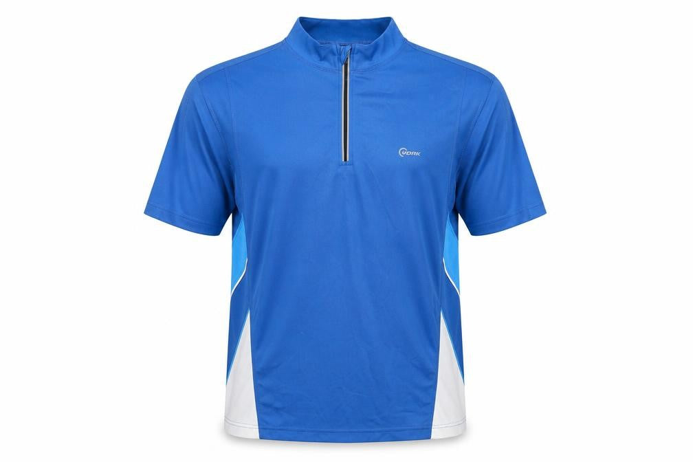 York Men's Blue Cycling Polo Jersey Size L