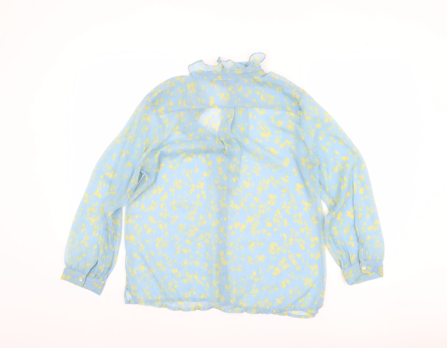 French Connection Women's Blue Floral Blouse Size 8